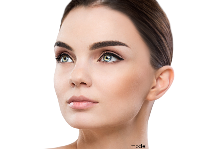 stock photo model for facelift